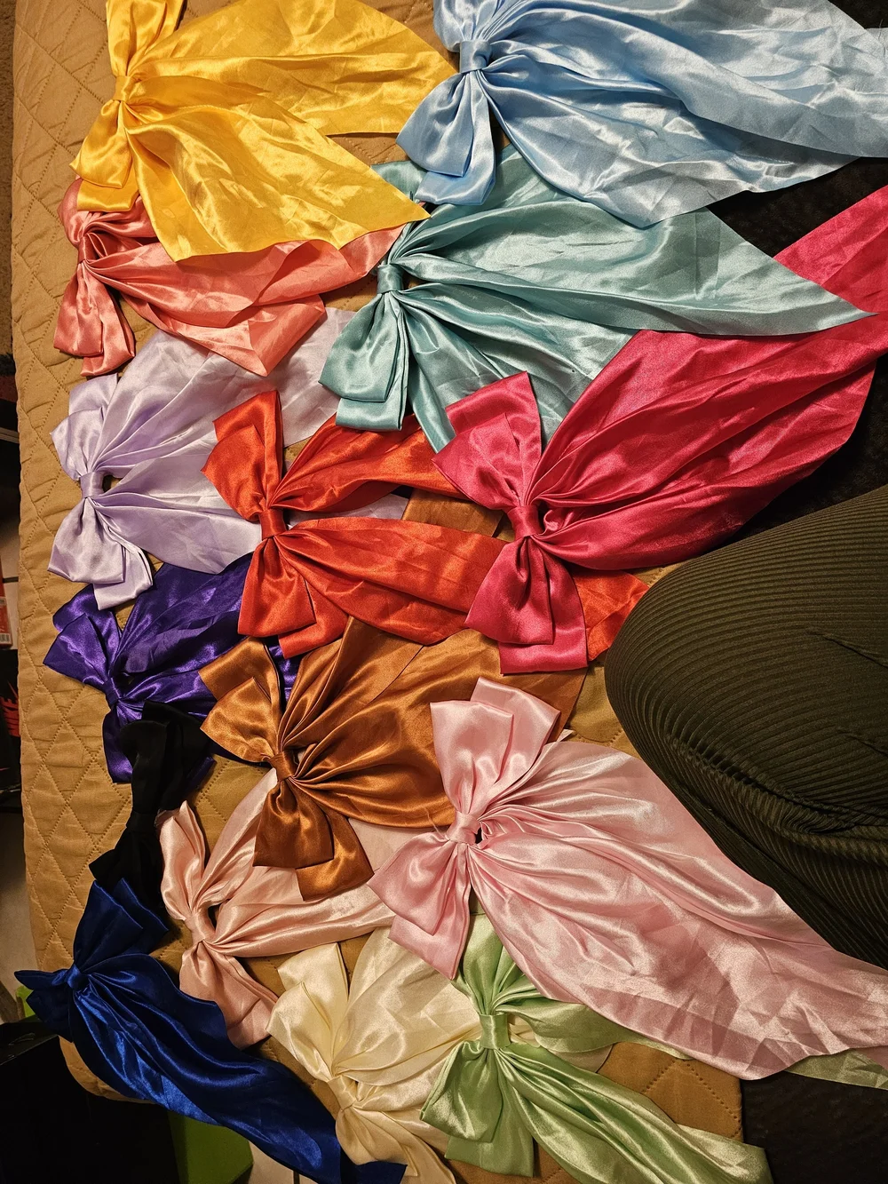 Satin Hair Bows & Headwraps - Assorted Pastel & Bright Colors